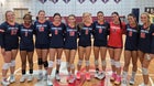 Strong Rock Christian Patriots Girls Varsity Volleyball Fall 25-26 team photo.