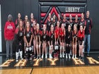 Liberty Raiders Girls Varsity Volleyball Fall 25-26 team photo.