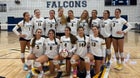 Palmer Trinity Falcons Girls Varsity Volleyball Fall 25-26 team photo.