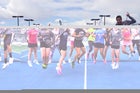 St. Pius X Sartans Girls Varsity Tennis Spring 14-15 team photo.