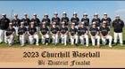 Churchill Chargers Boys Varsity Baseball Spring 23-24 team photo.