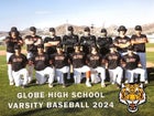 Globe Tigers Boys Varsity Baseball Spring 23-24 team photo.