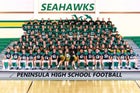 Peninsula Seahawks Boys Varsity Football Fall 14-15 team photo.