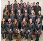 Benton Panthers Girls Varsity Swimming Winter 18-19 team photo.