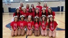 Union Academy Cardinals Co-ed Varsity Cheer Fall 22-23 team photo.