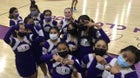 Kirtland Central Broncos Co-ed Varsity Cheer Fall 22-23 team photo.