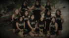 Mayfield Trojans Co-ed Varsity Poms Fall 17-18 team photo.