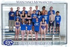 Manzano Monarchs Boys Varsity Swimming Winter 19-20 team photo.