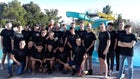 Volcano Vista Hawks Boys Varsity Swimming Winter 19-20 team photo.