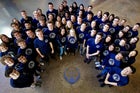 La Cueva Bears Boys Varsity Swimming Winter 19-20 team photo.