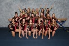University Titans Girls Varsity Gymnastics Winter 18-19 team photo.