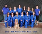 Socorro Warriors Boys Varsity Swimming Winter 15-16 team photo.