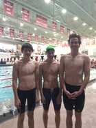 Desert Academy Wildcats Boys Varsity Swimming Winter 15-16 team photo.