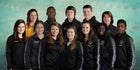 Forest Hills Yellow Jackets Boys Varsity Swimming Winter 15-16 team photo.
