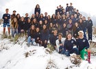 La Cueva Bears Boys Varsity Swimming Winter 15-16 team photo.