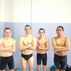 Del Norte Knights Boys Varsity Swimming Winter 15-16 team photo.