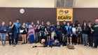 Liberty Bison Boys Varsity Wrestling Winter 22-23 team photo.