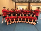Pea Ridge Blackhawks Co-ed Varsity Cheer Fall 19-20 team photo.