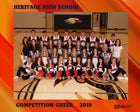 Rogers Heritage War Eagles Co-ed Varsity Cheer Fall 19-20 team photo.