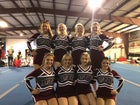 Riverside Rebels Co-ed Varsity Cheer Fall 19-20 team photo.