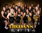 Hot Springs Trojans Co-ed Varsity Cheer Fall 19-20 team photo.