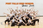 Post Falls Trojans Co-ed Varsity Dance Team Winter 19-20 team photo.