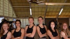 Oak Grove Classical Academy Owls Girls Varsity Swimming Winter 21-22 team photo.