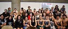 Volcano Vista Hawks Girls Varsity Swimming Winter 21-22 team photo.