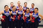Las Cruces Bulldawgs Co-ed Varsity Dance Team Winter 15-16 team photo.