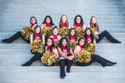 Centennial Hawks Co-ed Varsity Dance Team Winter 15-16 team photo.