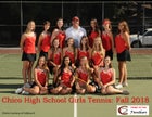 Chico Panthers Girls Varsity Tennis Fall 18-19 team photo.