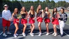 Newton-Conover Red Devils Girls Varsity Tennis Fall 22-23 team photo.
