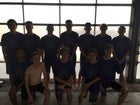 Manzano Monarchs Boys Varsity Swimming Winter 16-17 team photo.