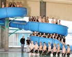 St. Pius X Sartans Boys Varsity Swimming Winter 16-17 team photo.