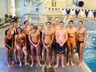 Bentonville West Wolverines Boys Varsity Swimming Winter 16-17 team photo.