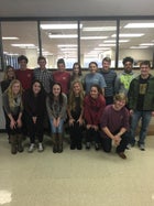 Jonesboro Hurricane Boys Varsity Swimming Winter 16-17 team photo.