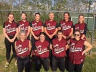 Crowley's Ridge Academy Falcons Girls Varsity Softball Spring 16-17 team photo.