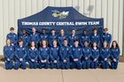 Thomas County Central Yellow Jackets Boys Varsity Swimming Winter 21-22 team photo.