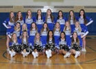 Frontier Falcons Co-ed Varsity Cheer Fall 17-18 team photo.