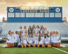 Lakeside Rams Co-ed Varsity Cheer Fall 17-18 team photo.