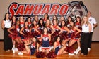 Sahuaro Cougars Co-ed Varsity Cheer Fall 17-18 team photo.