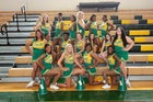 North Rowan Cavaliers Co-ed Varsity Cheer Fall 17-18 team photo.