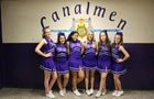 Bourne Canalmen Co-ed Varsity Cheer Fall 17-18 team photo.