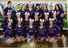 Clovis Wildcats Co-ed Varsity Cheer Fall 20-21 team photo.