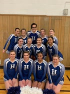 Horseheads Blue Raiders Co-ed Varsity Cheer Fall 20-21 team photo.