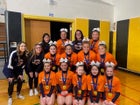 Liverpool Warriors Co-ed Varsity Cheer Fall 20-21 team photo.