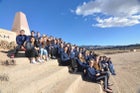 La Cueva Bears Boys Varsity Swimming Winter 17-18 team photo.