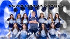 Silver Slvr Ftg Colts Co-ed JV Cheer Winter 23-24 team photo.