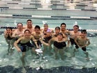 Miyamura Patriots Girls Varsity Swimming Winter 19-20 team photo.