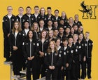 Hobbs Eagles Girls Varsity Swimming Winter 19-20 team photo.